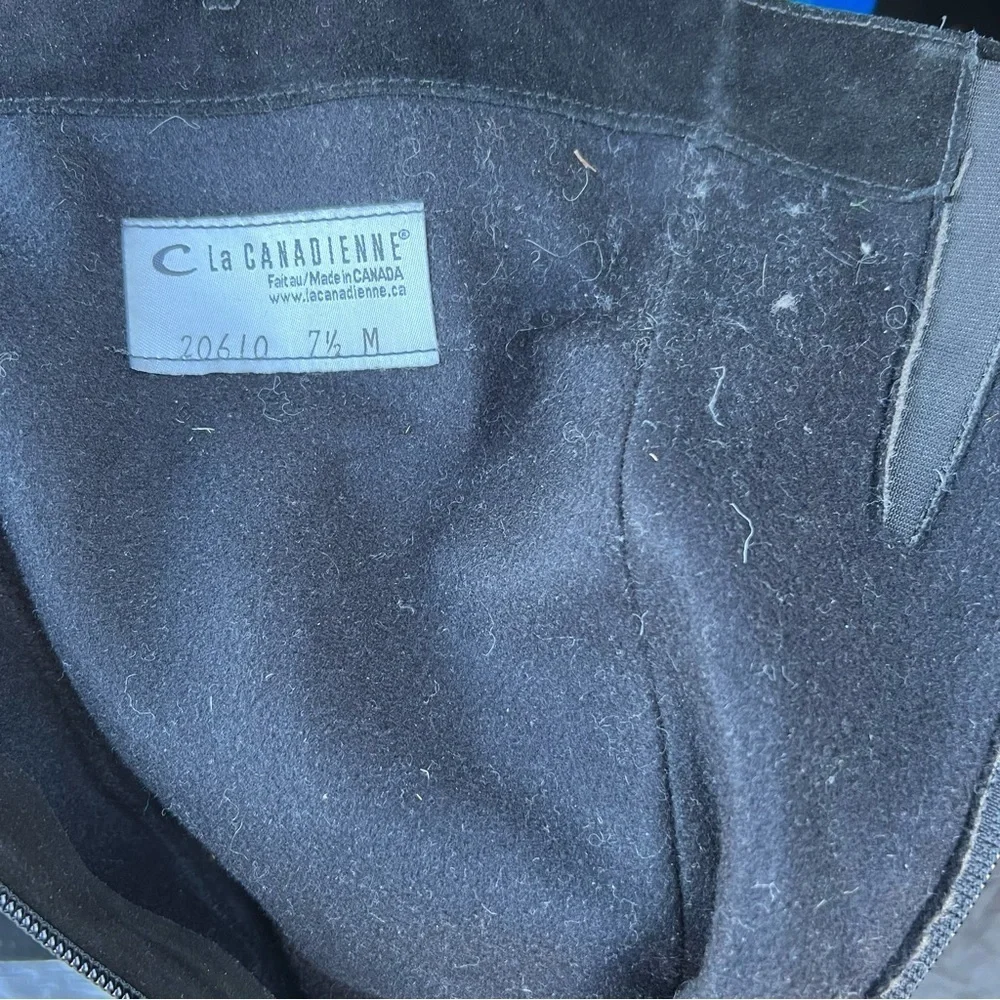 La Canadienne Tall Wedge Suede Boots Size 7.5